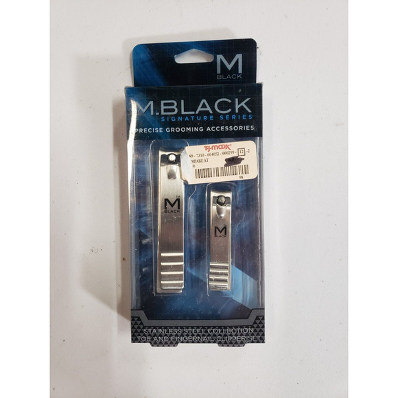 M Black Clipper Set Unisex Silver Precise Groom Stainless Steel Toe & Fingernail - Picture 1 of 4